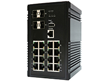 Industrial 16-Port 10/100/1000M PoE+ and 4-Port 10G SFP+ Managed Switch