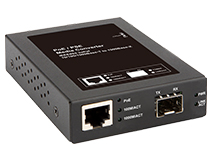 10/100/1000Base-T(X) to 1000Base-X SFP PoE/PSE Media Converter