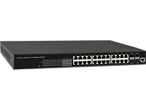24-Port 10/100/1000M PoE+ and 4-Port 10G SFP+ L2+ Managed Switch